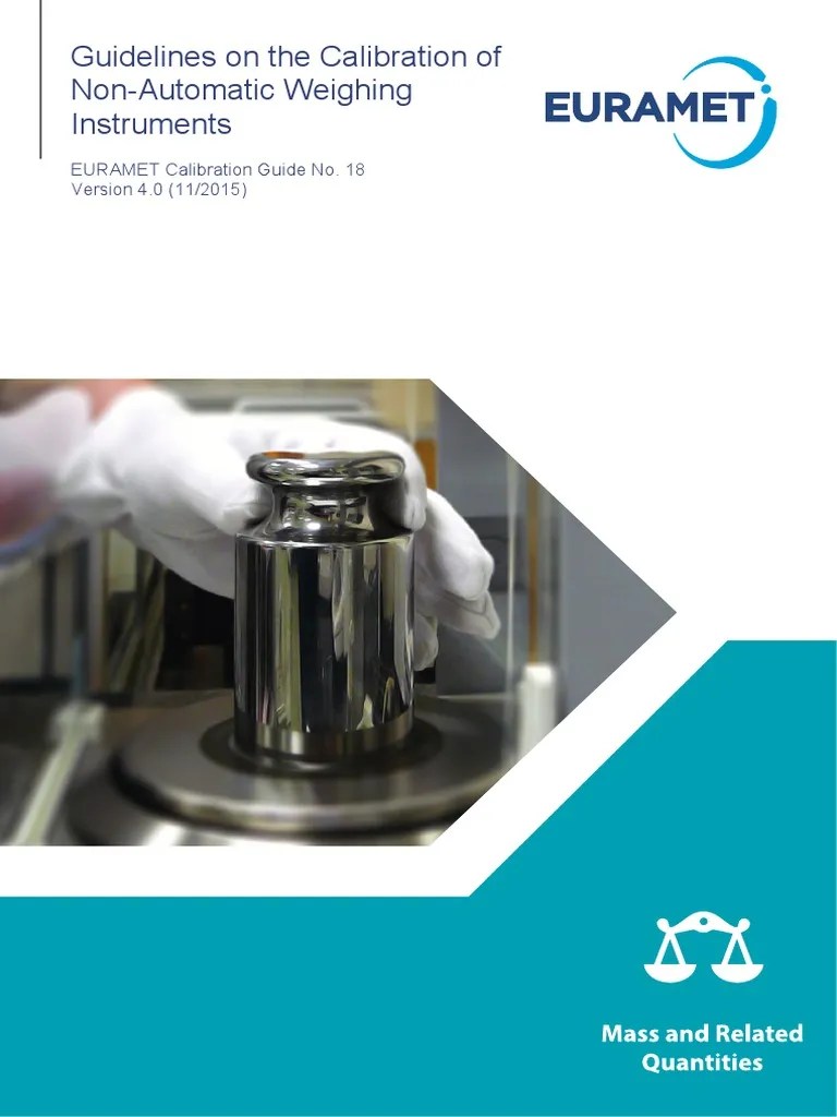 Euramet Calibration Guide No18 PDF Calibration Weight