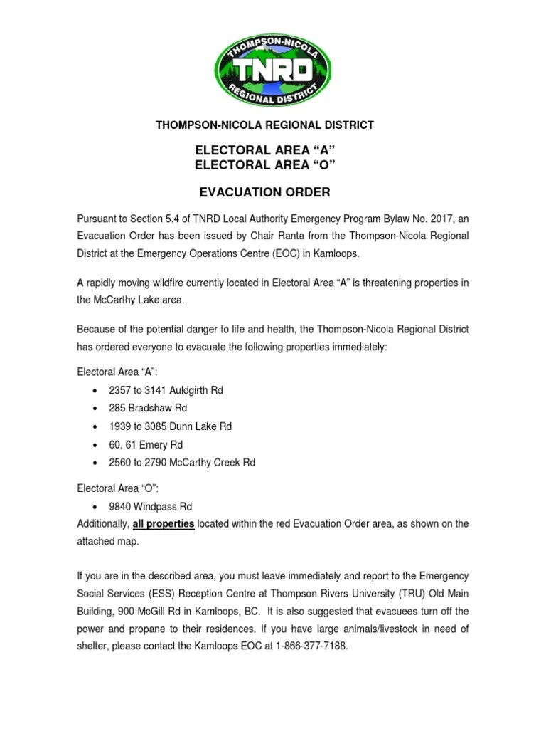 Clearwater Evacuation Alert PDF Map Geomatics