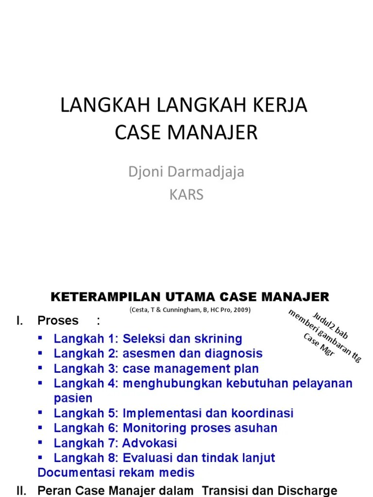 Contoh Laporan Case Manager Rumah Sakit Nusagates