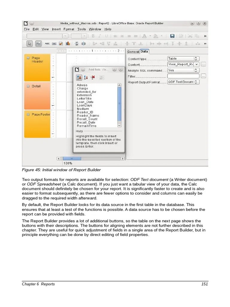LibreOffice Database Handbook 6 Databases Computing