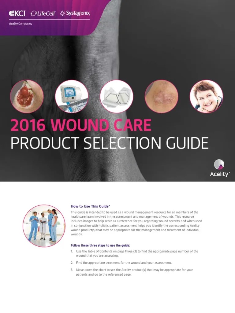 2016 Wound Care Product Selection Guide PDF Wound Surgery