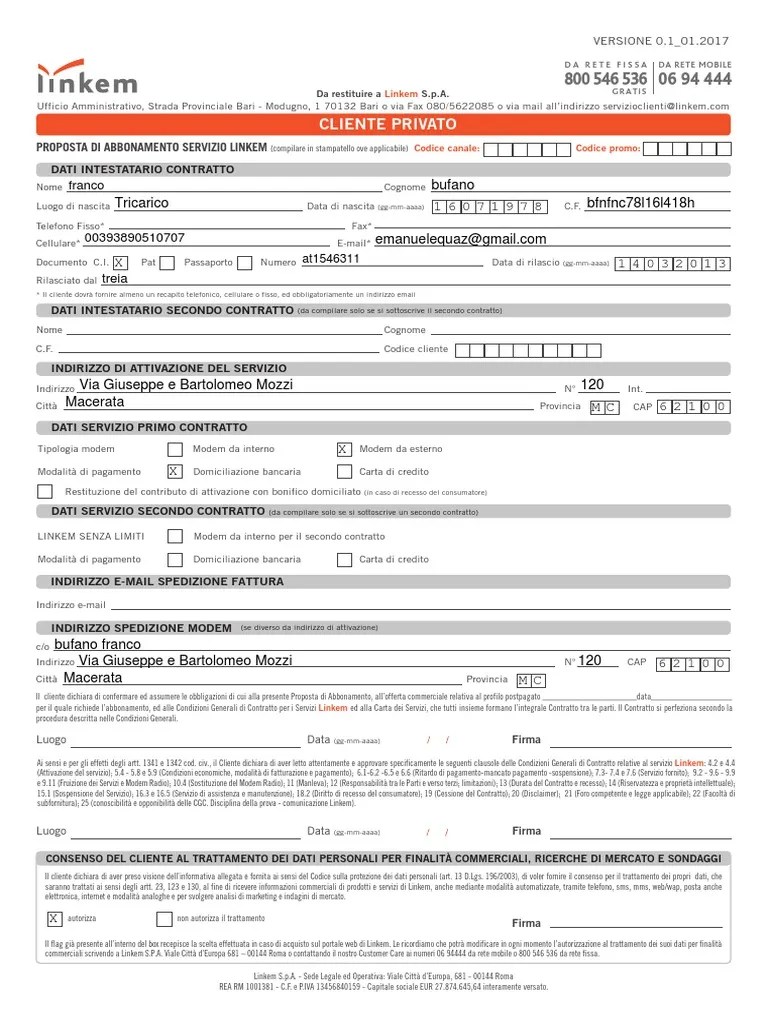 SCARICARE MODULO SDD LINKEM