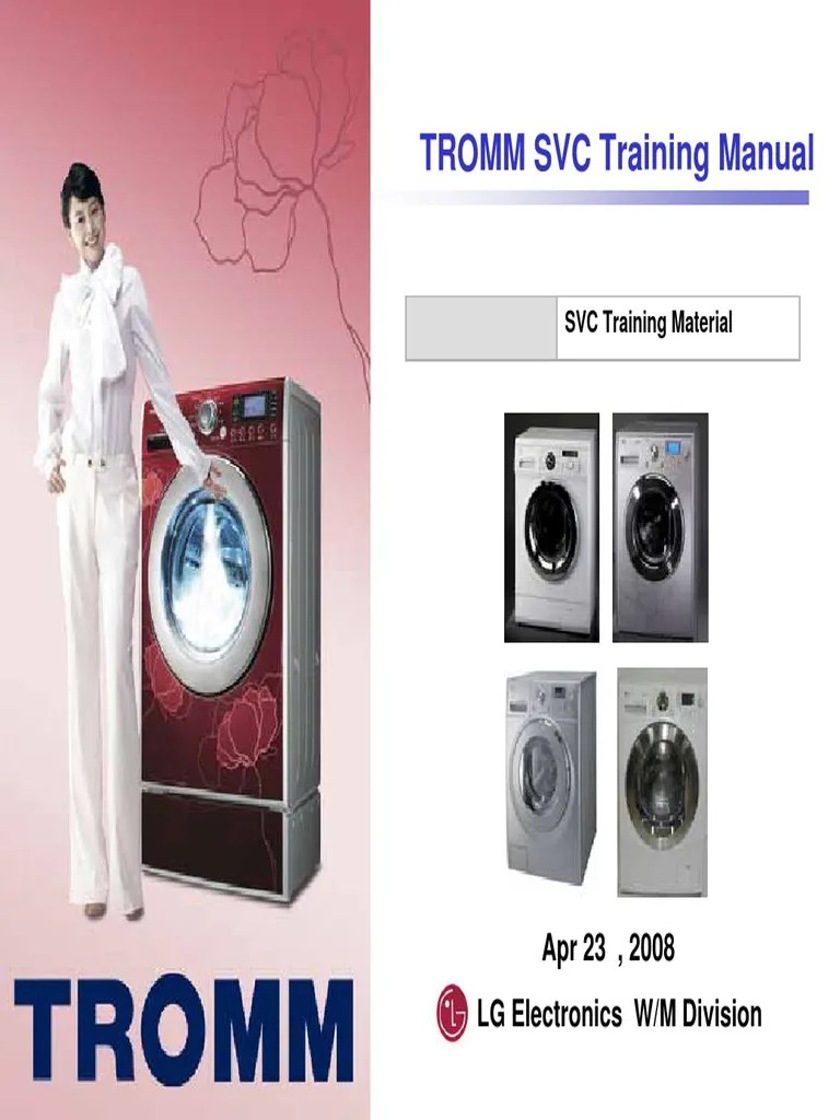 LG Tromm Washing Machine Front Load Training Manual 2008 PDF PDF Washing Machine Laundry