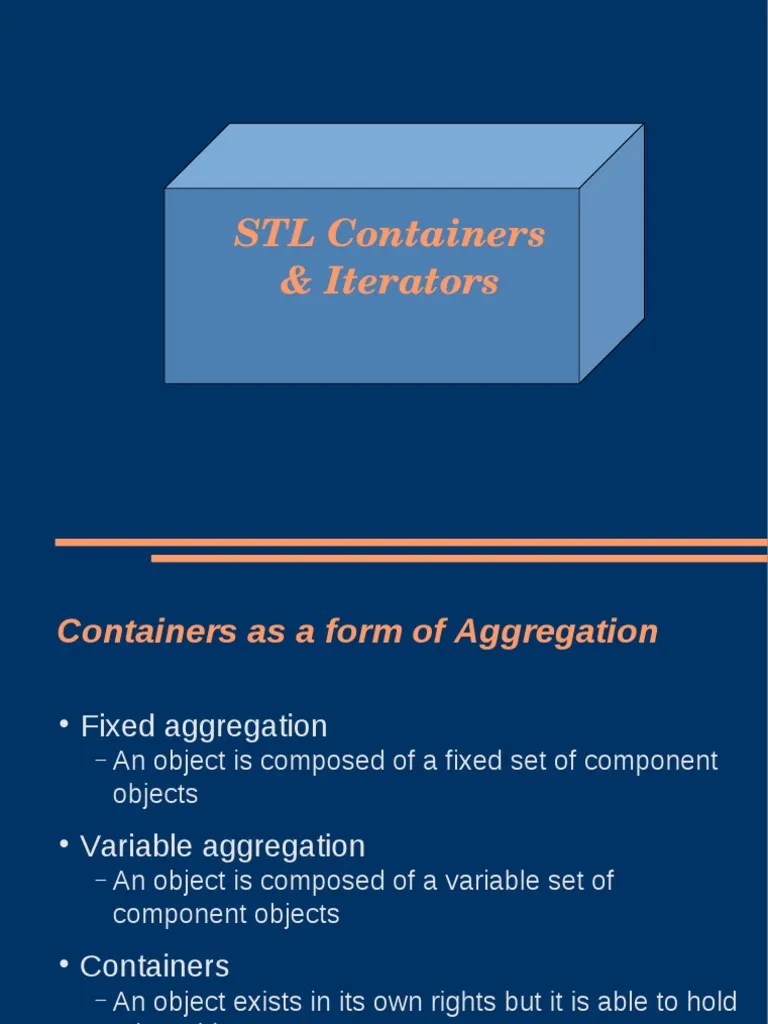 STL Containers & Iterators PDF Array Data Structure C++