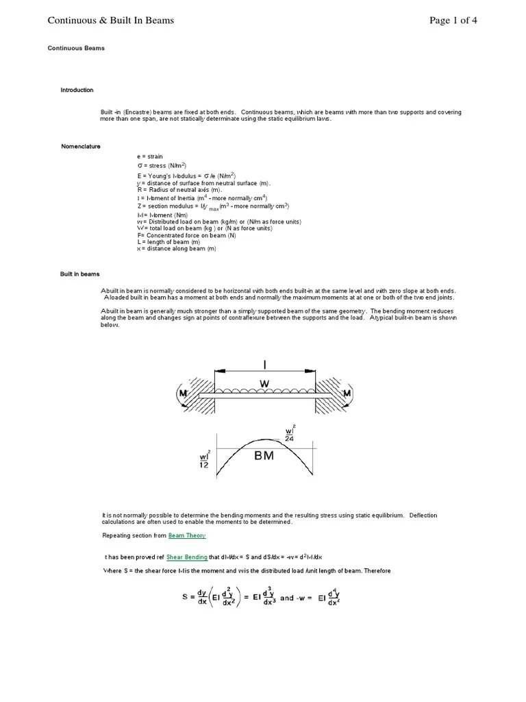 Continuous_Beams Design Examples Beam (Structure) Bending