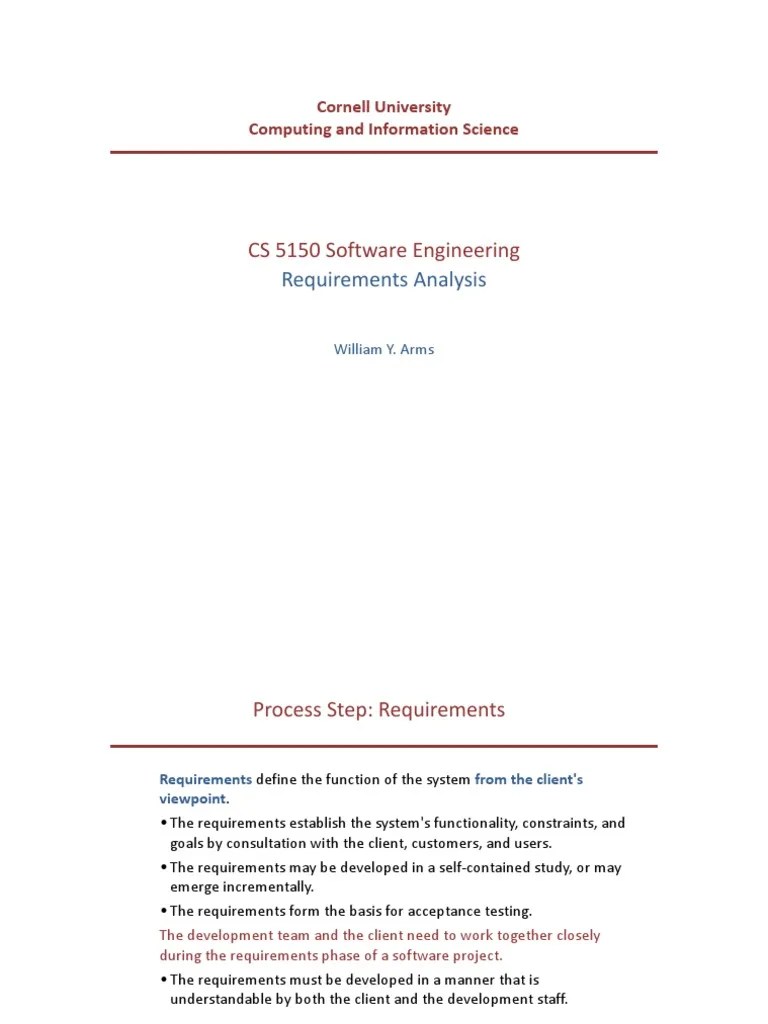 D1 Requirements Analysis PDF Specification (Technical Standard
