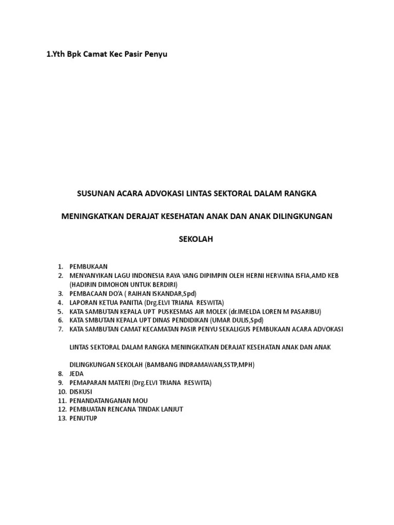 Acara Advokasi | PDF