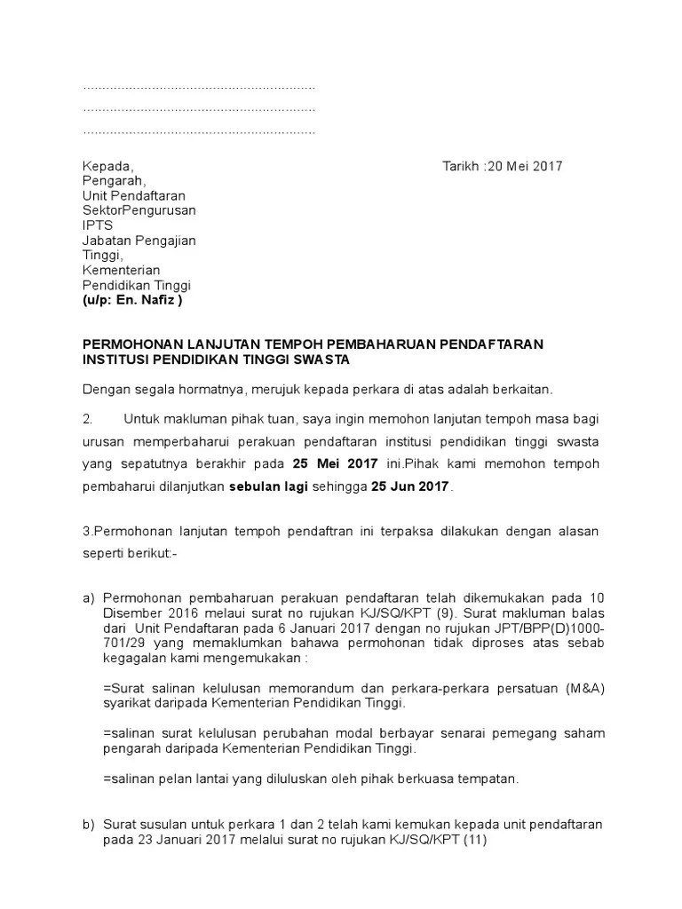 Contoh Surat Rasmi Syarikat Swasta Download Kumpulan Gambar