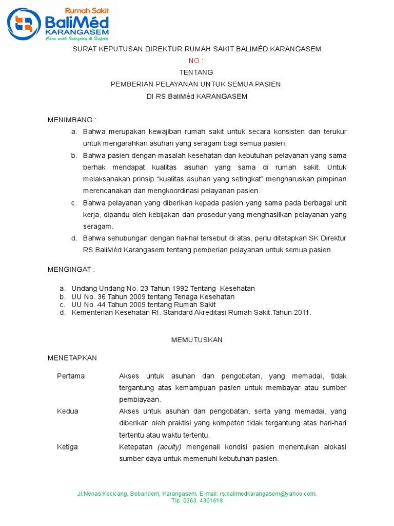 SK Asuhan Pasien Yang Seragam | PDF