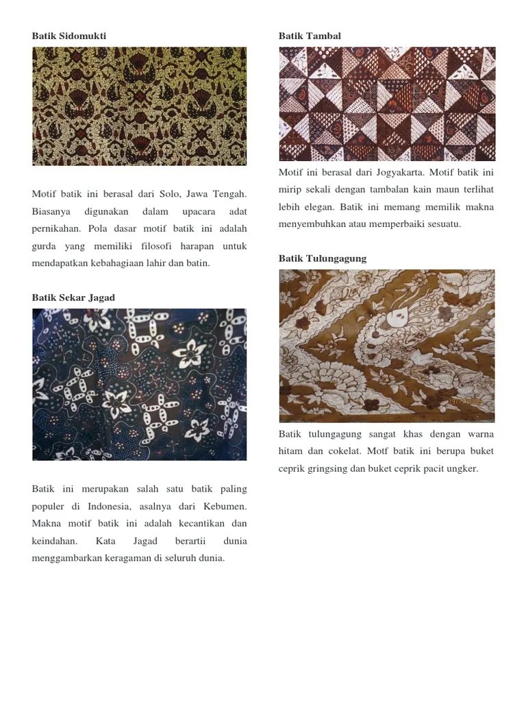 Biasanya, motif mega mendung diperkaya warna biru, putih, ataupun merah, melambangkan masyarakat cirebon yang bermukim di daerah pesisir memiliki sifat lugas dan terbuka. 14 Makalah Batik Tulungagung