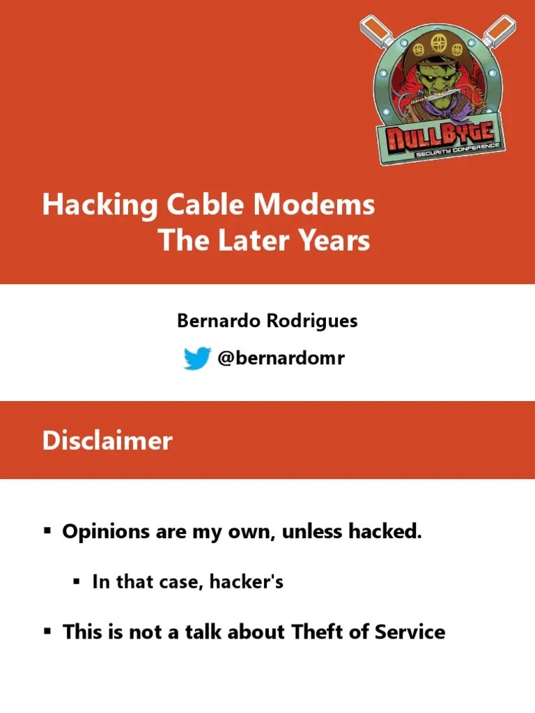 Hacking Cable Modems PDF Network Protocols Communications Protocols