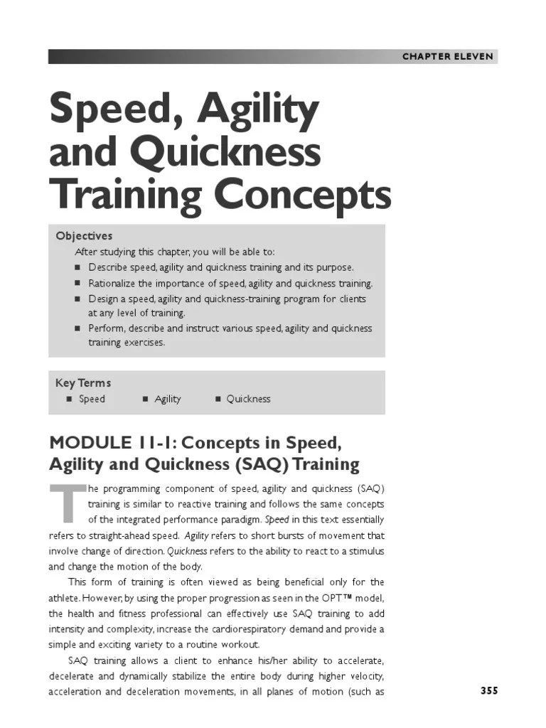 Speed, Agility AND QUICKNESS TRAINING PDF PDF Acceleration