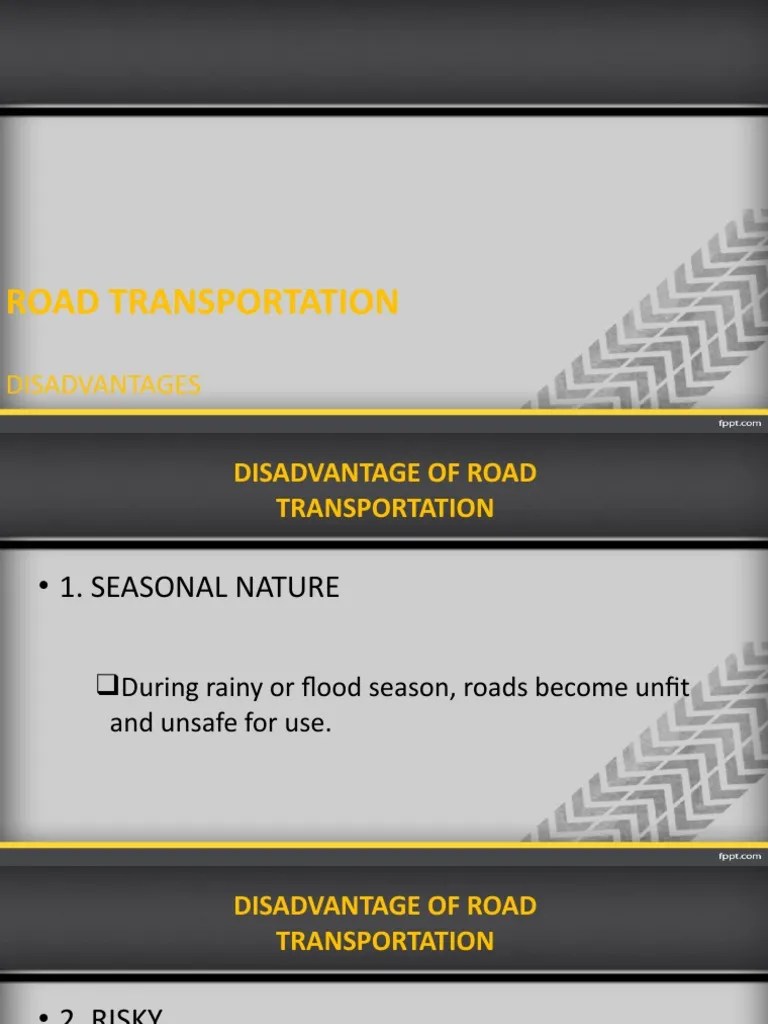 Road Transportation Disadvantages PDF