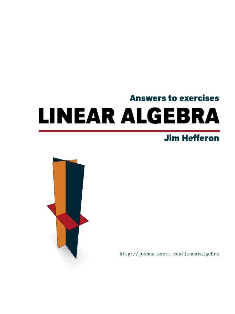 Linear Algebra by Jim Hefferon Solution Manual.pdf