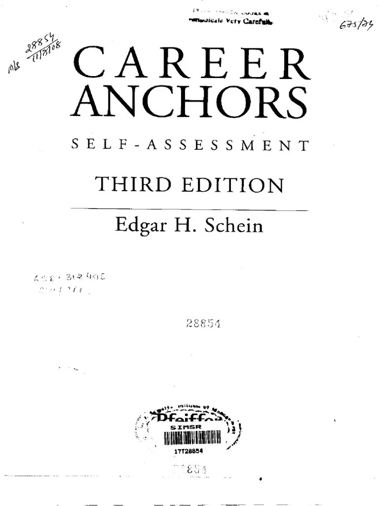 Schein Career Anchors PDF