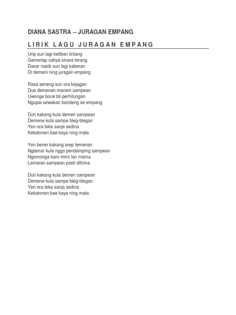 DIANA SASTRA - Juragan Empang | PDF