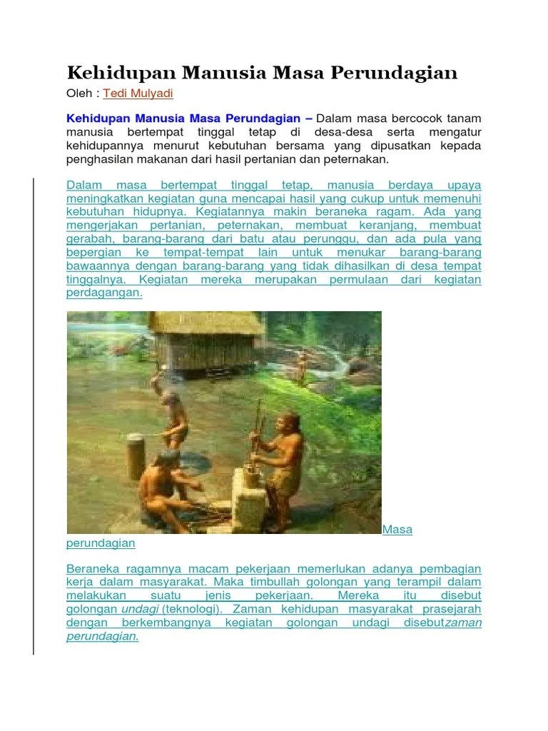 Kehidupan Manusia Masa Perundagian | PDF