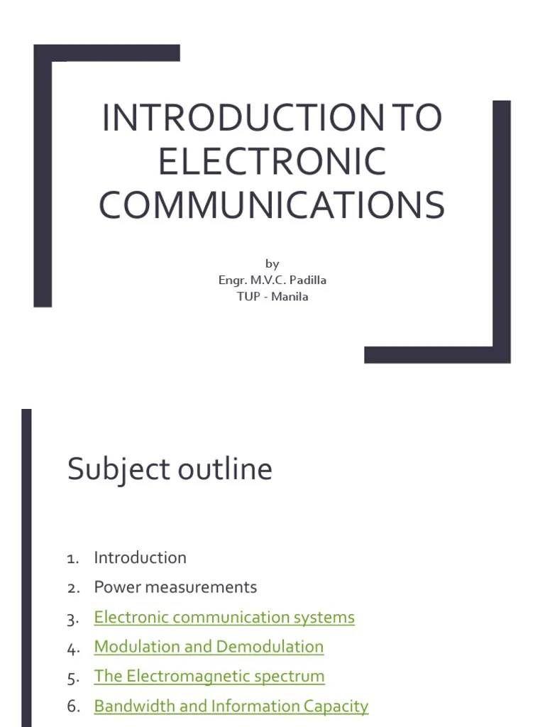 1_NEW_Introduction to Electronic Communications Modulation Signal