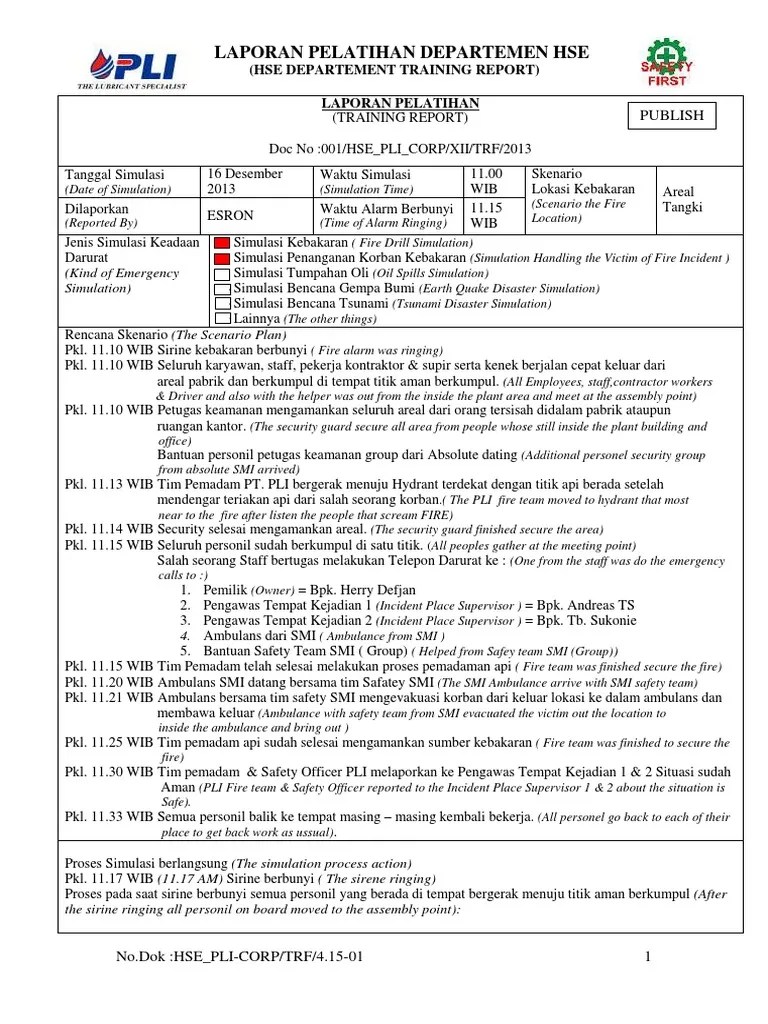 contoh simulasi darurat Teknik Hidrolik Layanan Medis Darurat