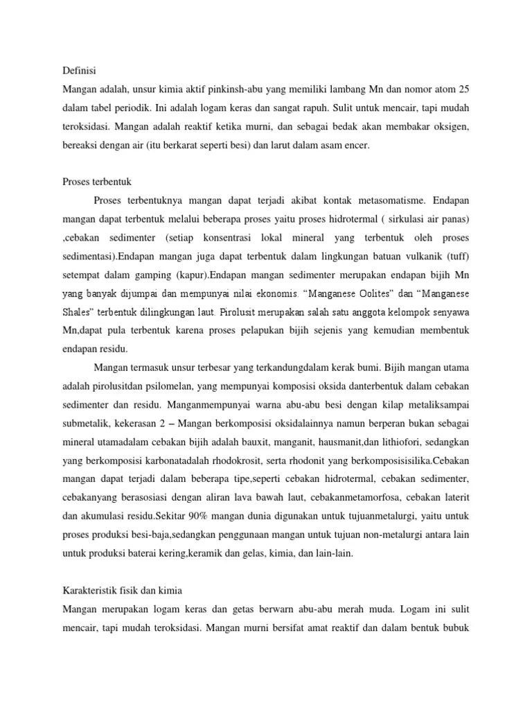MANGAN PROPERTIES AND FORMATION OF THE PINKISHGRAY TRANSITION METAL PDF