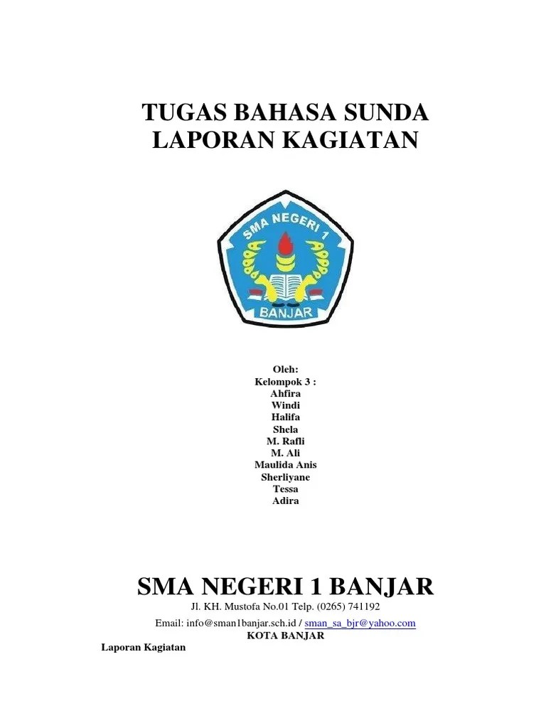 Laporan Kagiatan Bahasa Sunda PDF