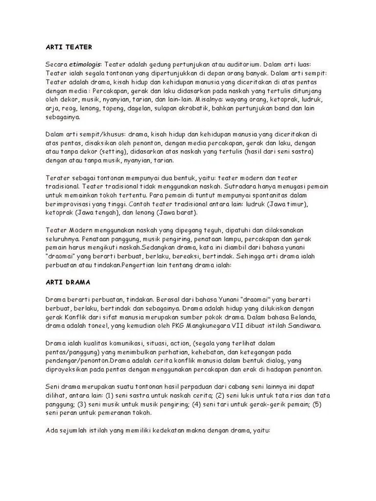 80 Contoh Naskah Teater Tradisional Ludruk