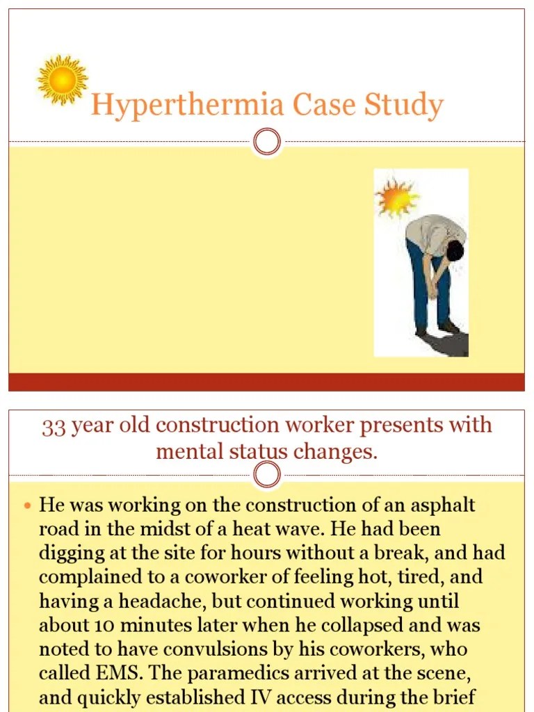 Hyperthermia Case Study PDF Hyperthermia Perspiration