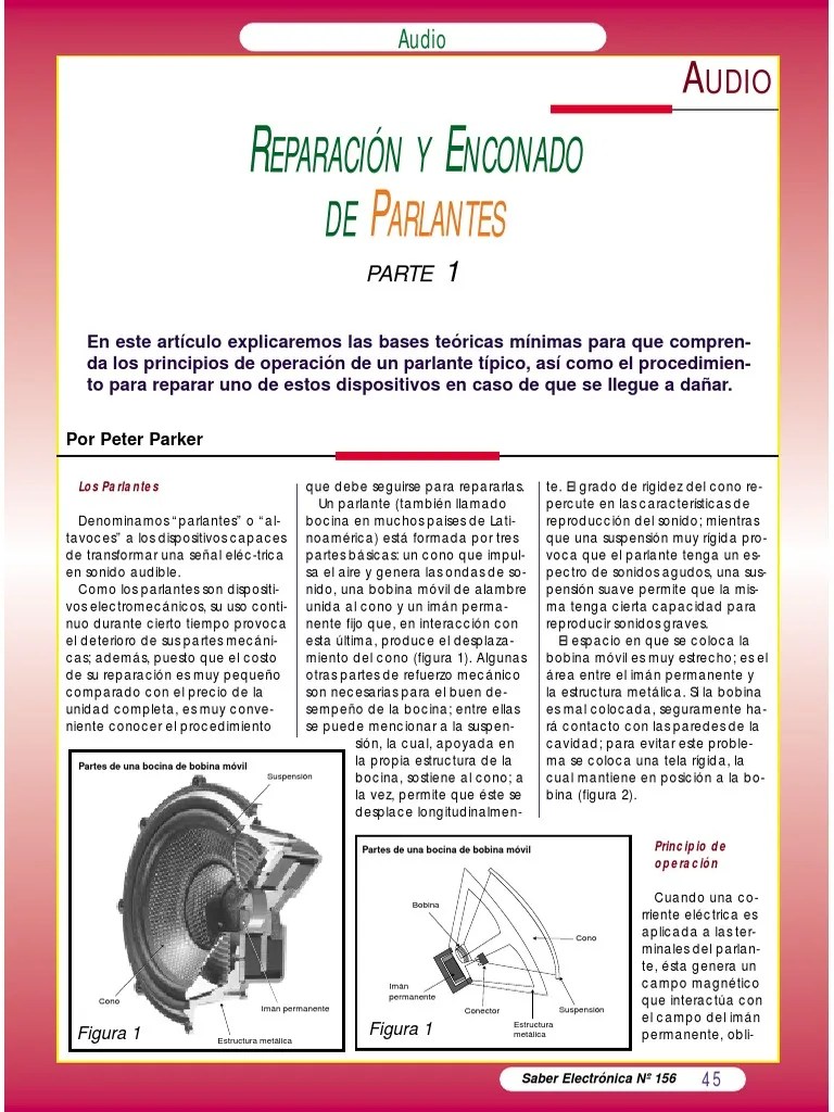 Audio Parlantes Pdf Altoparlante Iman