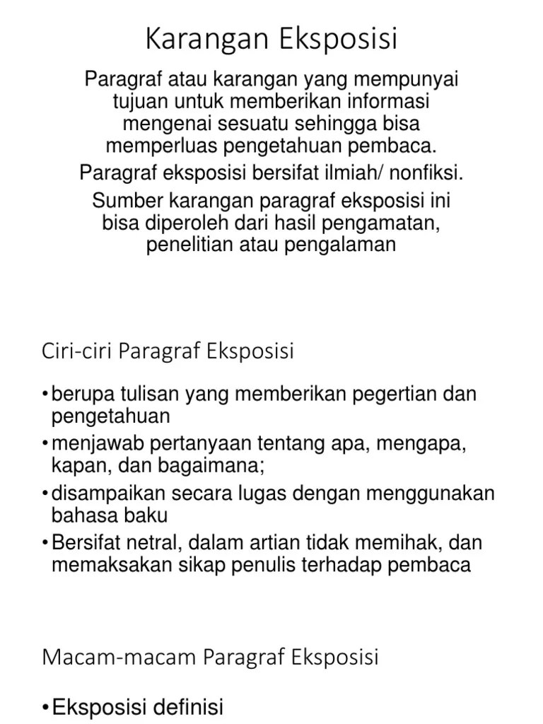 Paragraf Eksposisi | PDF