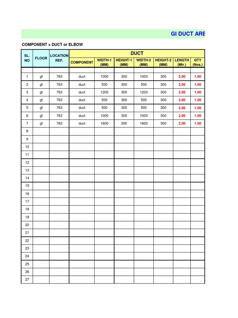 Duct Area Calculator R5 PDF