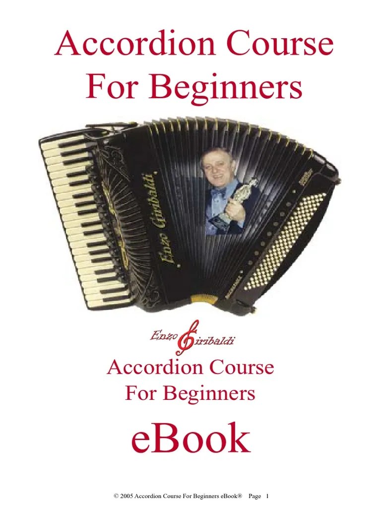 Beginners Accordion PDF Musical Notation Icon