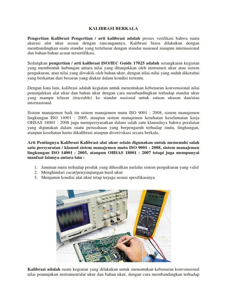 Kalibrasi Berkala | PDF