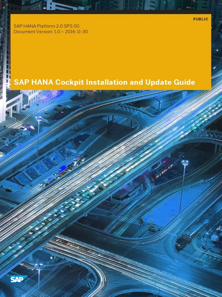 SAP HANA Cockpit Installation Guide en PDF  Browser