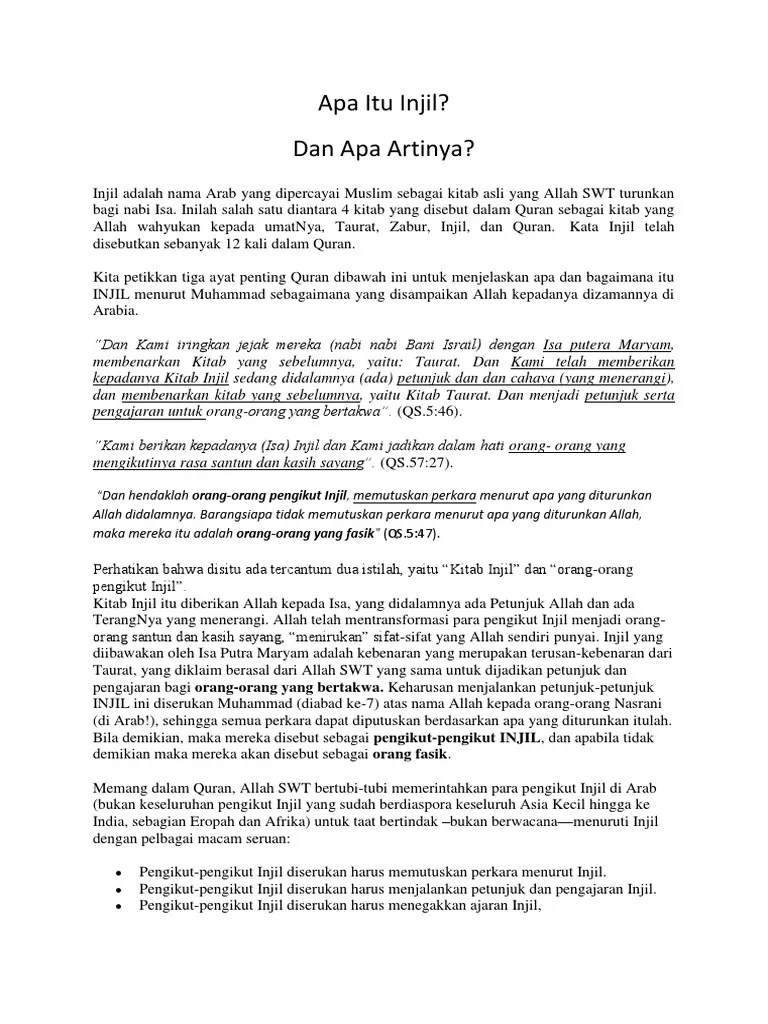 Apa Itu Injil | PDF