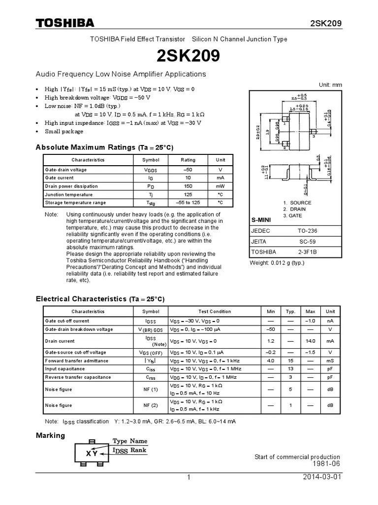 2SK209_datasheet_en_20140301 Field Effect Transistor Reliability