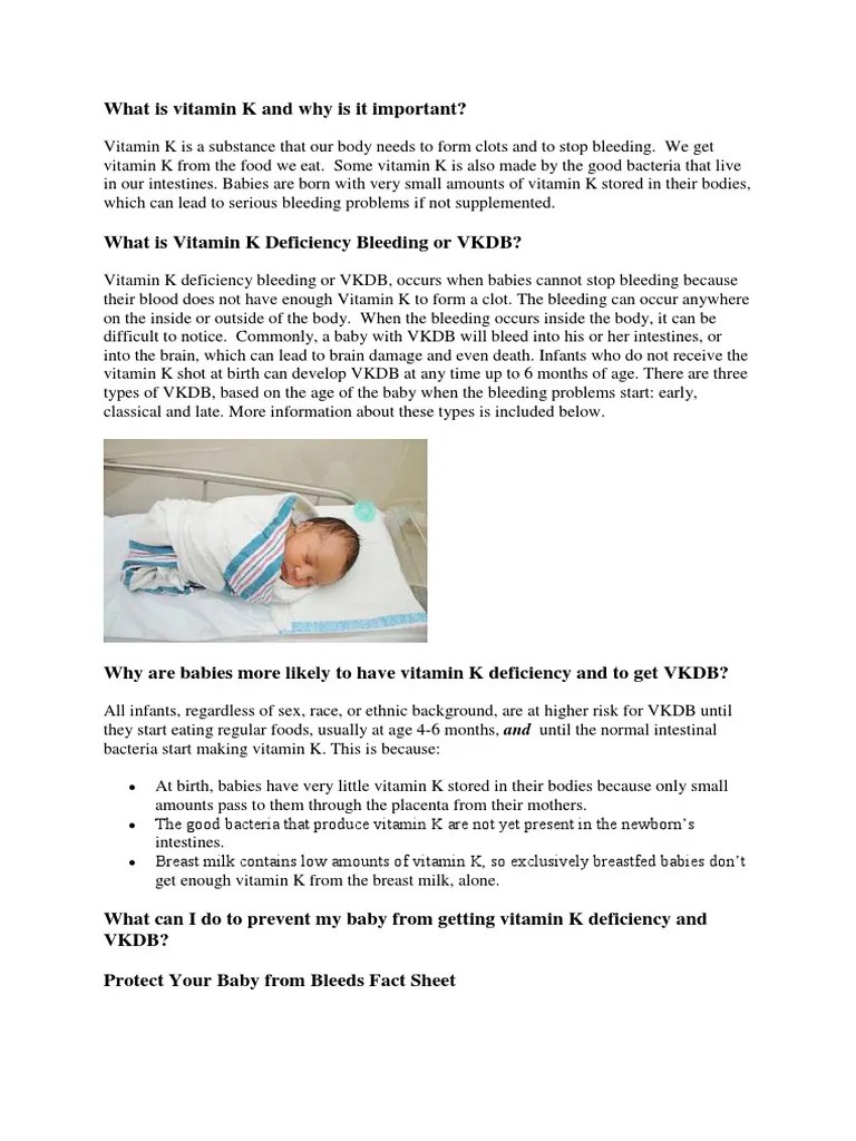 Protecting Newborns Understanding Vitamin K Deficiency Bleeding and the Importance of Vitamin K