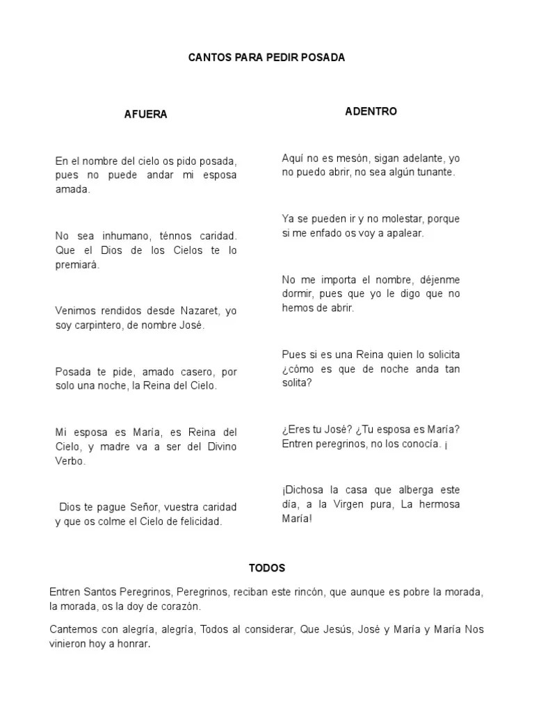 Cantos Para Pedir Posada