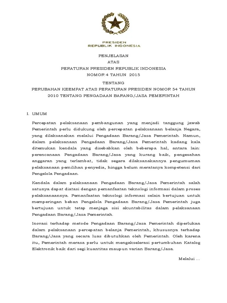 Penjelasan Perpres No. 4 Tahun 2015.pdf