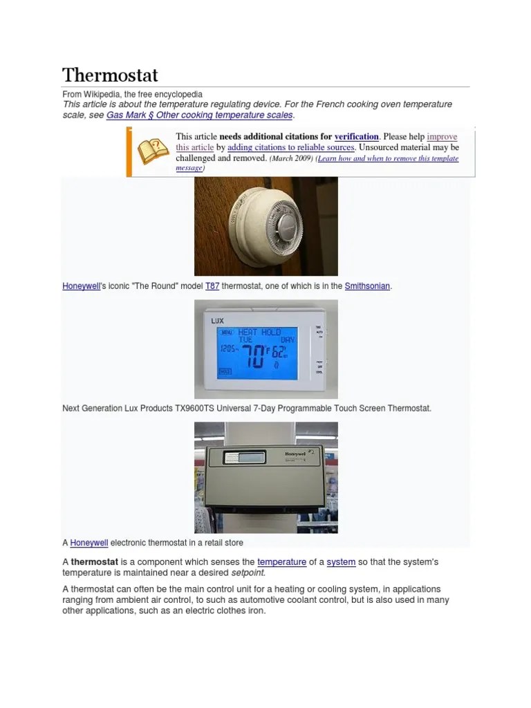 Thermostat | Thermostat | Heat Pump