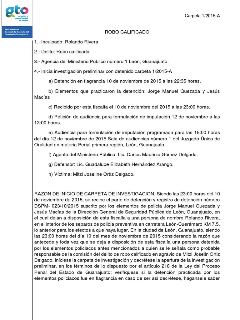 Carpeta de Investigación Testigo experto Derecho penal