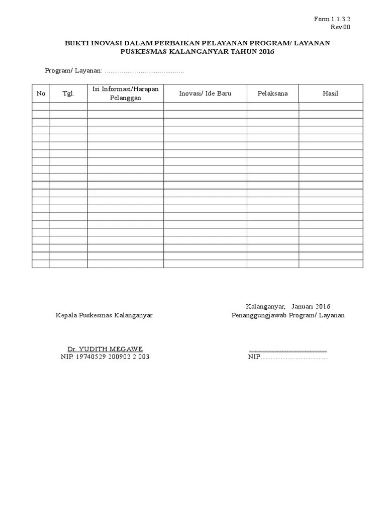 1.1.3.2 BUKTI INOVASI DALAM PERBAIKAN PELAYANAN PROGRAM