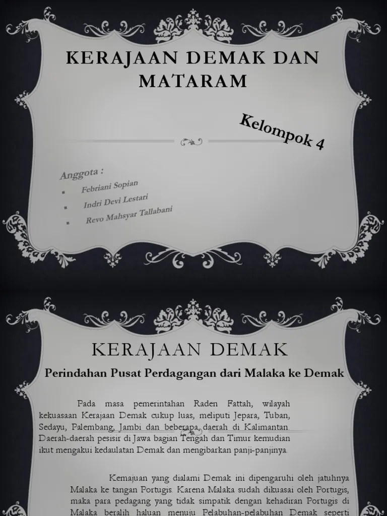 Kerajaan Demak Dan Mataram | PDF