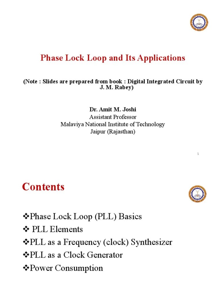 Phase Locked Loops A Versatile Tool for Frequency Synthesis and Clock Synchronization PDF
