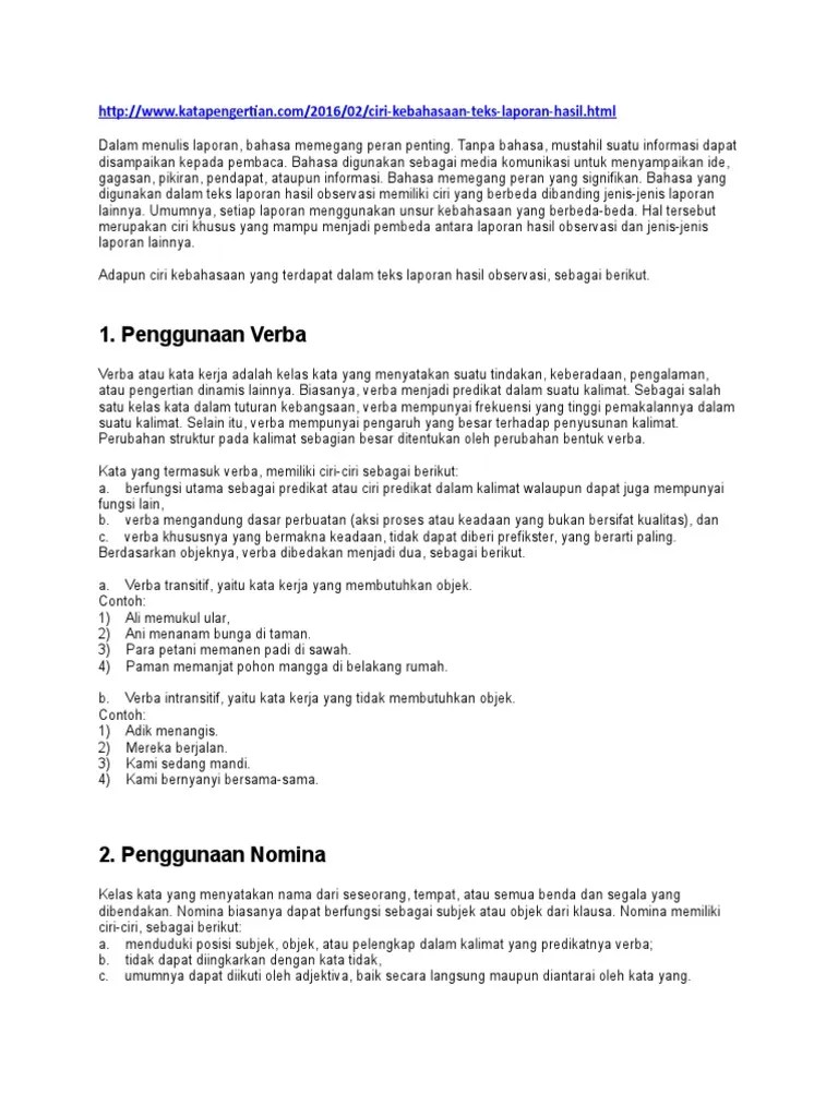 Contoh Teks Laporan Hasil Observasi Tentang Tumbuhan Mangga Berbagai