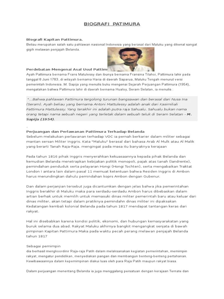 Biografi Patimura | PDF