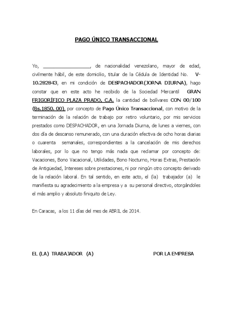 Finiquito de Pago