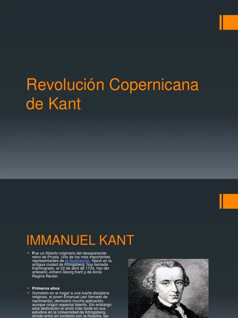 Revolución Copernicana de Kant Immanuel Kant Intuición