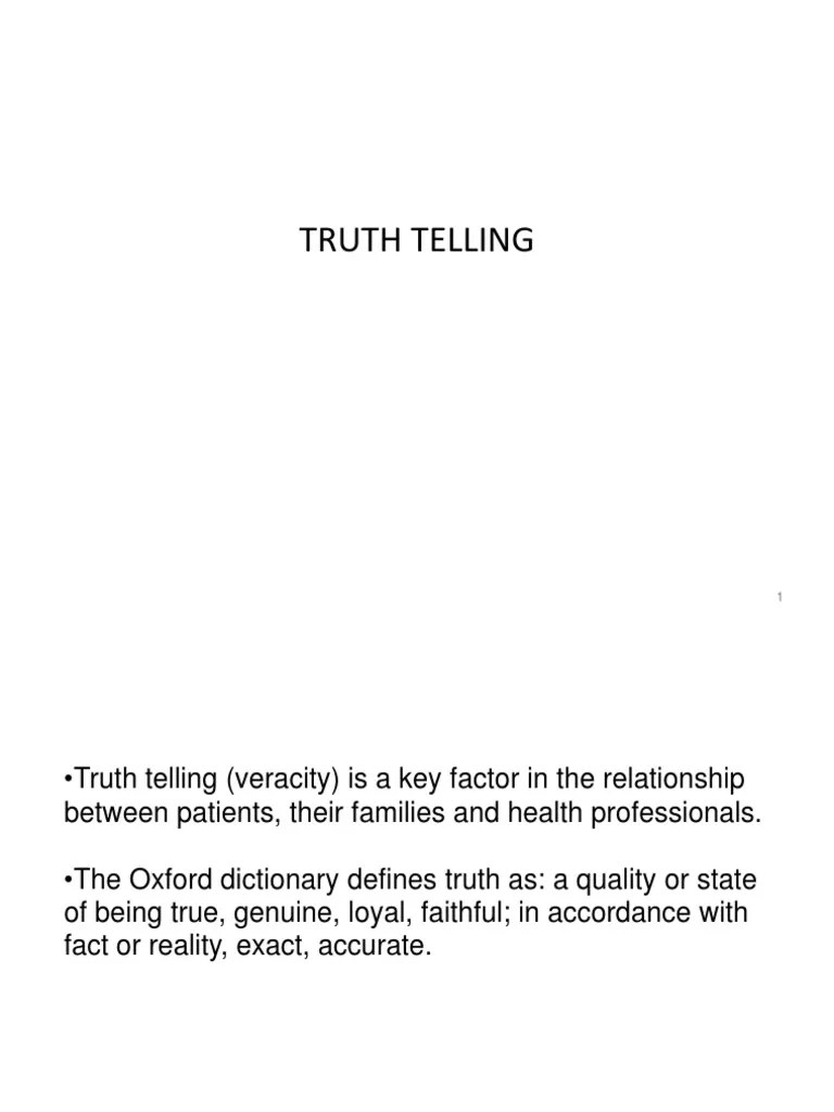 Hafizah Hoshni Truth Telling PDF Placebo Medical Diagnosis