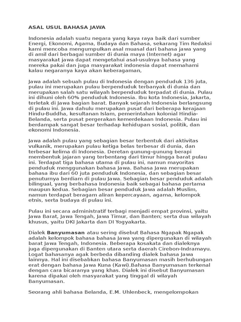 Asal Usul Semarang Dalam Bahasa Jawa - Revisi Id