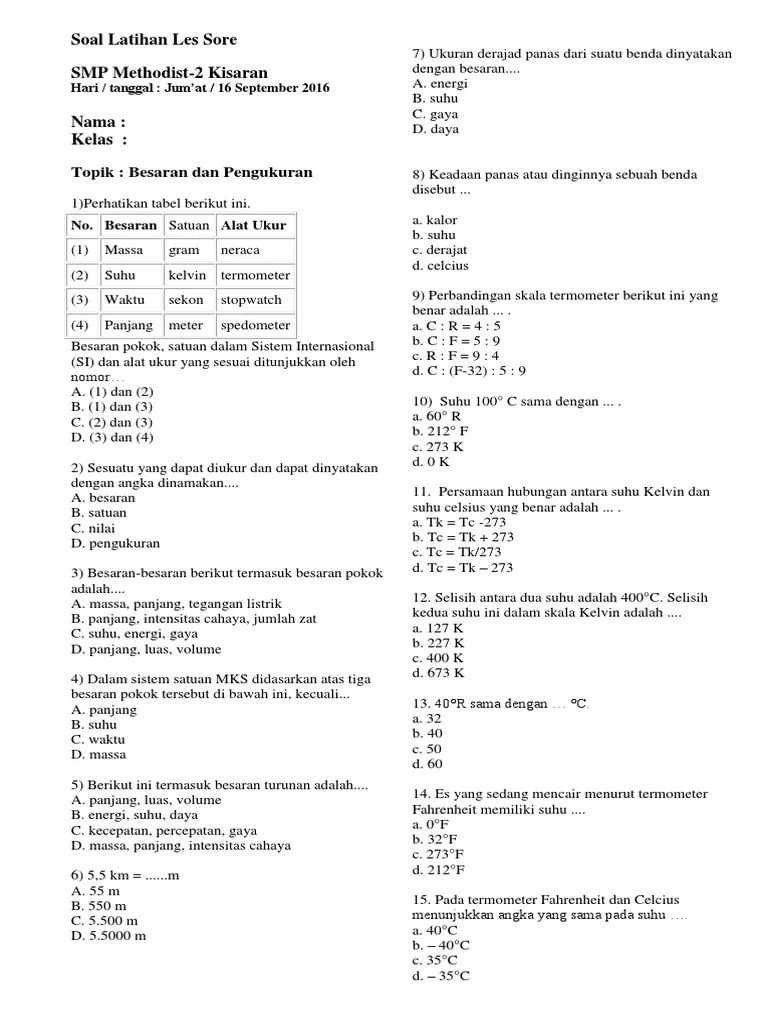 Satuan Waktu Dalam Sistem Internasional (si) Adalah Pertanyaan